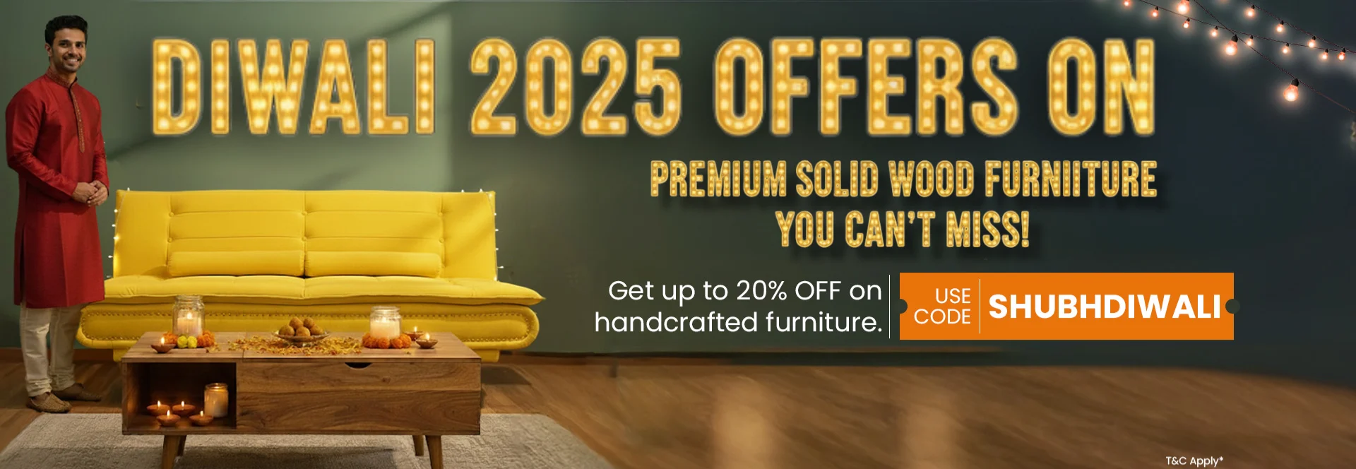 Diwali 2025 Offers on Premium Solid Wood Furniture...