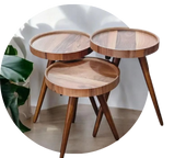 Solid Wood Nesting Table