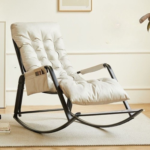 Beige Small Rocking Chair for Single Person