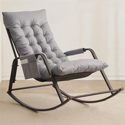 Grey Small Rocking Chair for Single Person