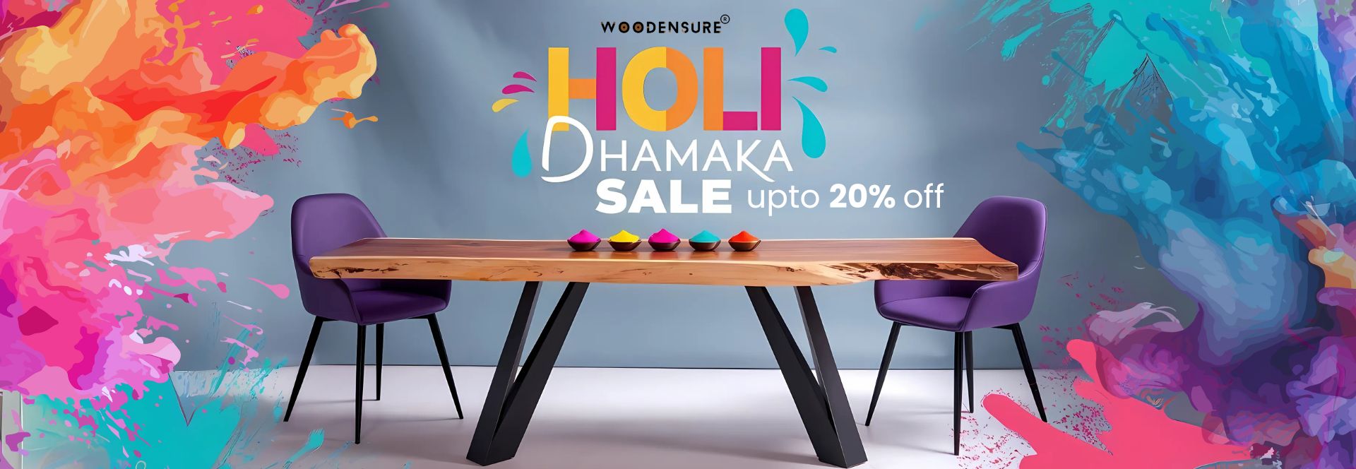 Holi Sale 2025 on premium handcrafted wooden furniture