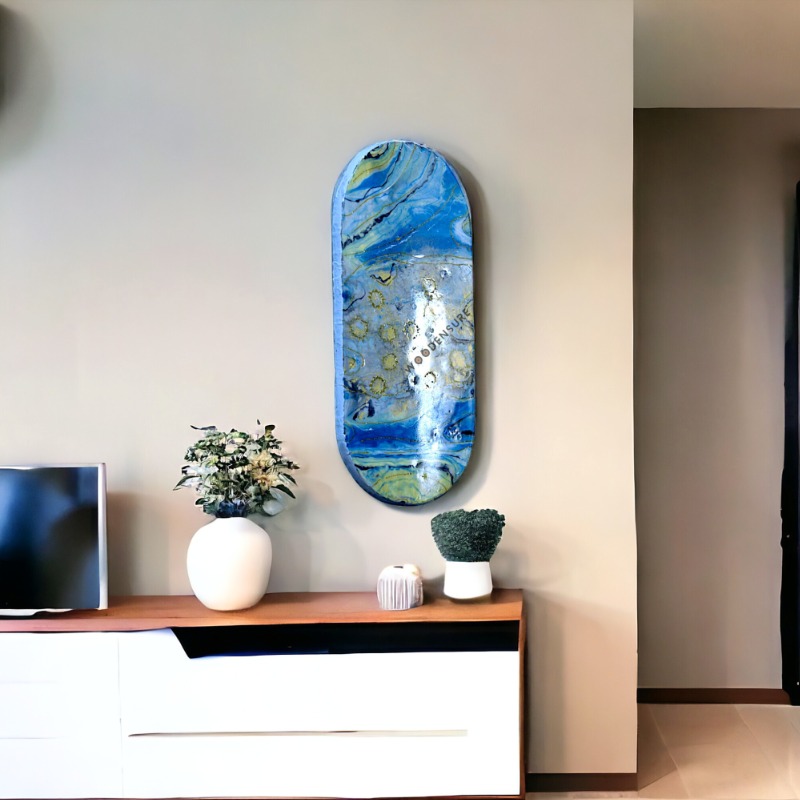 Sky Blue Epoxy Resin Wall Art