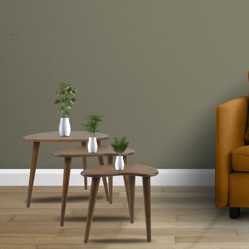 Distinct Solid Wood Nesting Table Set of 3