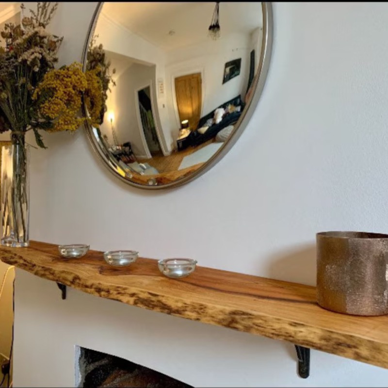Eddy Live Edge Floating Wall Shelf