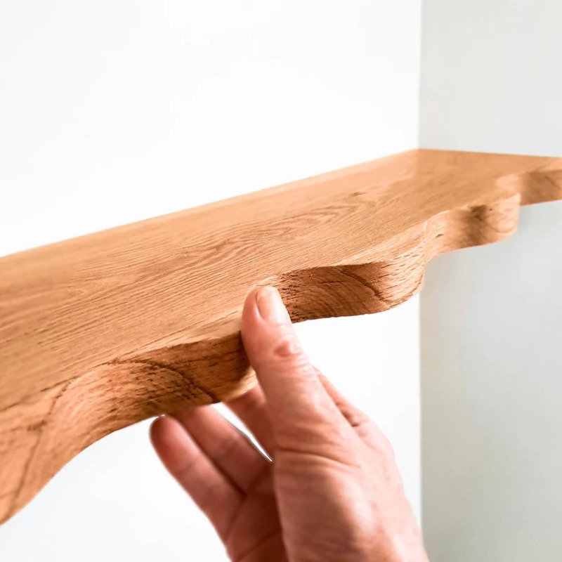 Rhythm Live Edge Wood Wall Shelf (Set of 2)