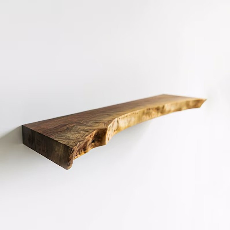 Rustico Live Edge Solid Wood Wall Mounted Self