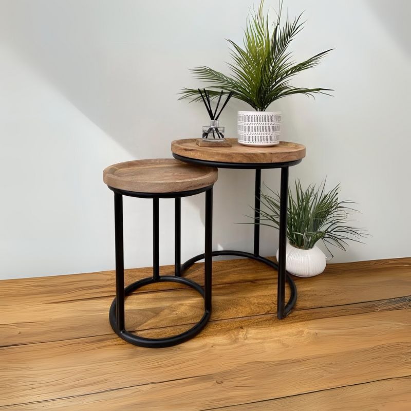 MetalWood Harmony Nesting Table Set Of 2