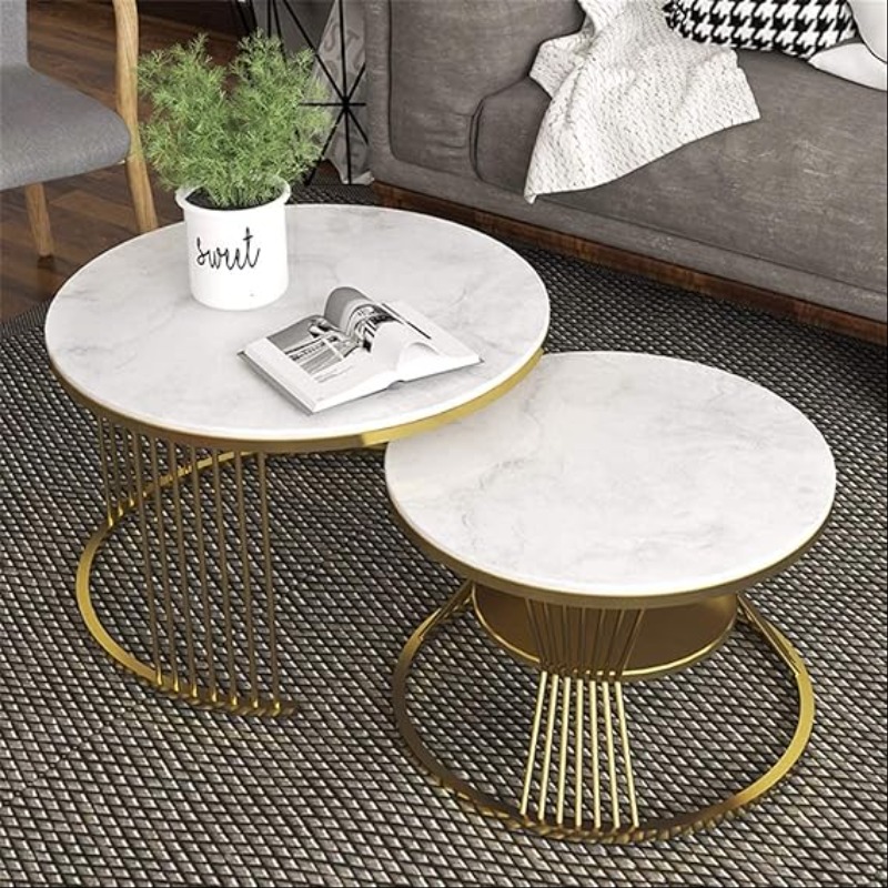 Marble Top Nesting Table set of 2