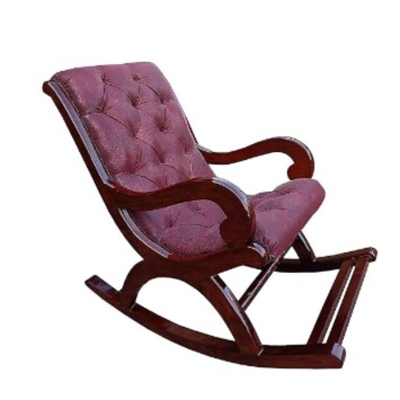 Elegant Wooden & Leather Rocking Chairs | Premium Comfort & Style