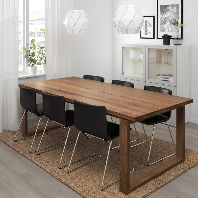 Aurel Dawn Dining Table | Acacia Solid Wood with Cushioned Chairs | 6-Seater | Din...