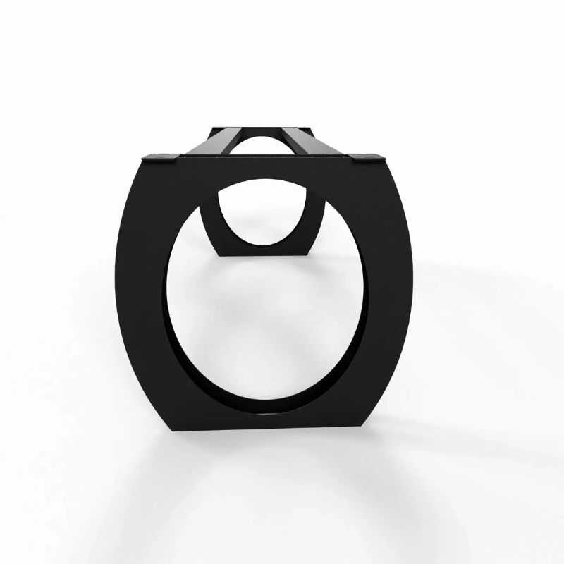 Round Table Base Circular Modern Legs Sleek Black Iron for Dining & Office Interio...