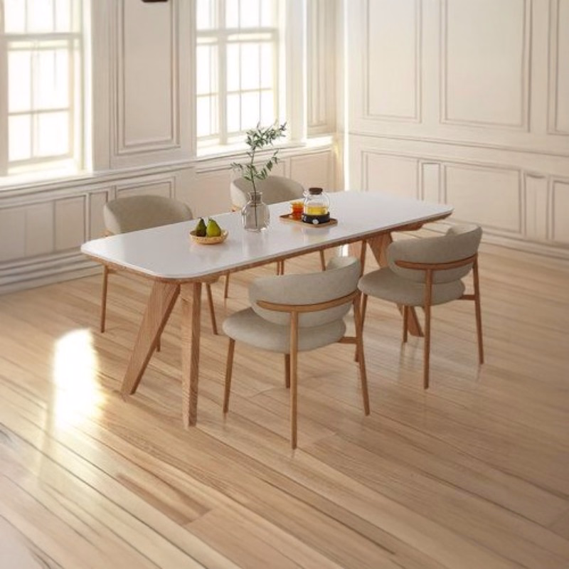 Marble Top Rectangular 4 Seater Dining Table