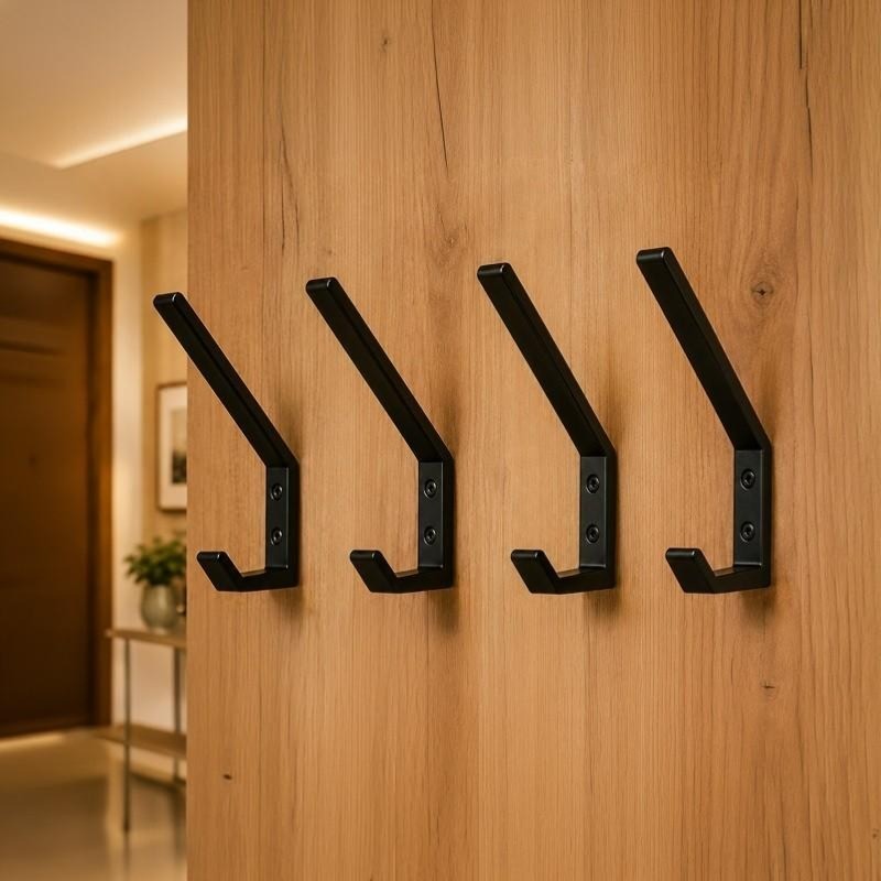 Wall Mounted Helmet Hook Rack Set of 4 – Heavy Duty Motorcycle Helmet Hats Gloves ...
