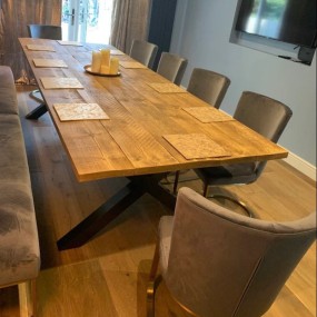 Acacia Solid Wood Dining Table Kitchen Table  handmade furniture