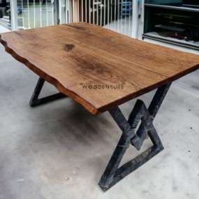 6 Seater Live Edge Dining Table Natural Wood Dining Table