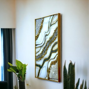 Golden Sands Radiance Quartz Wall Art