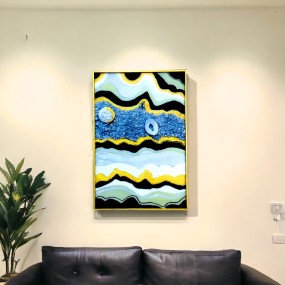 Quarts Work Epoxy Resin Wall Art Glossy Finish