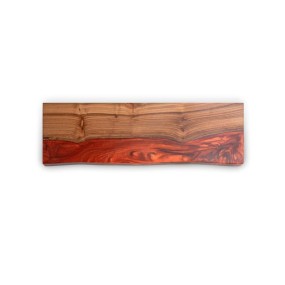 Carmine Red  Epoxy Resin live Edge wood Wall Shelf