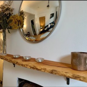 Eddy Live Edge Floating Wall Shelf