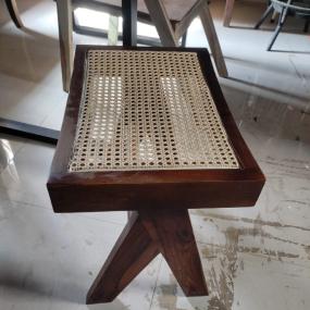 Acacia / Teak Wood Cane Stool | Wood cane Stool | Wooden Stool