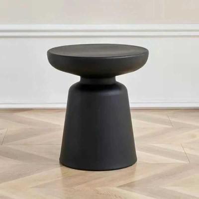 Vionna Side Table | Black Finish with Pedestal Base | Minimalist Design | Living R...