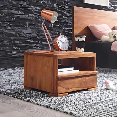 Liora Nightstand | Rustic Wood Finish with Open Shelf | Modern Design | Bedroom Si...