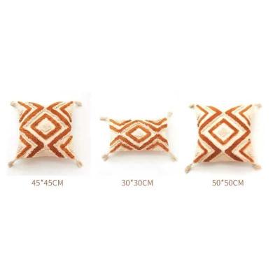 TerraWeave Throw Pillow | Terracotta Tufted with Tassels | Boho Set of 2 | Living ...