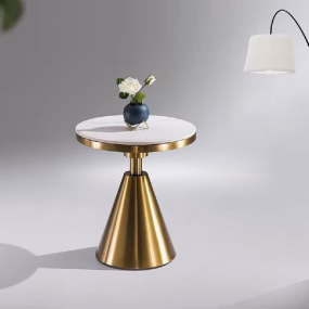 Mureens White Marble Side Table