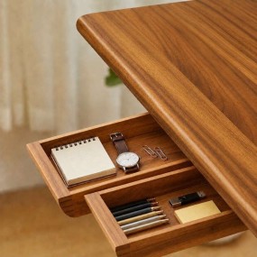 Wooden Under Desk Drawer – Hidden Slide-Out Storage Organizer for Office & Home Wo...